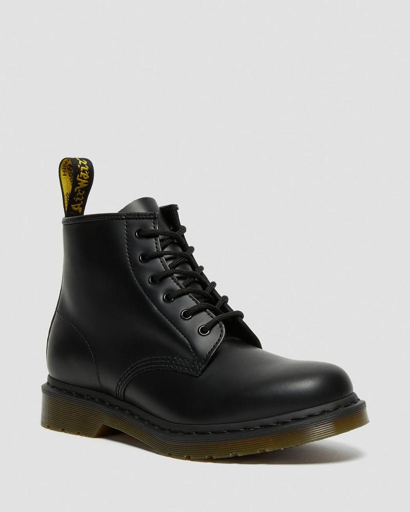 Dr Martens 101 Smooth Leren Enkellaars Dames Zwart | NL 96XYU